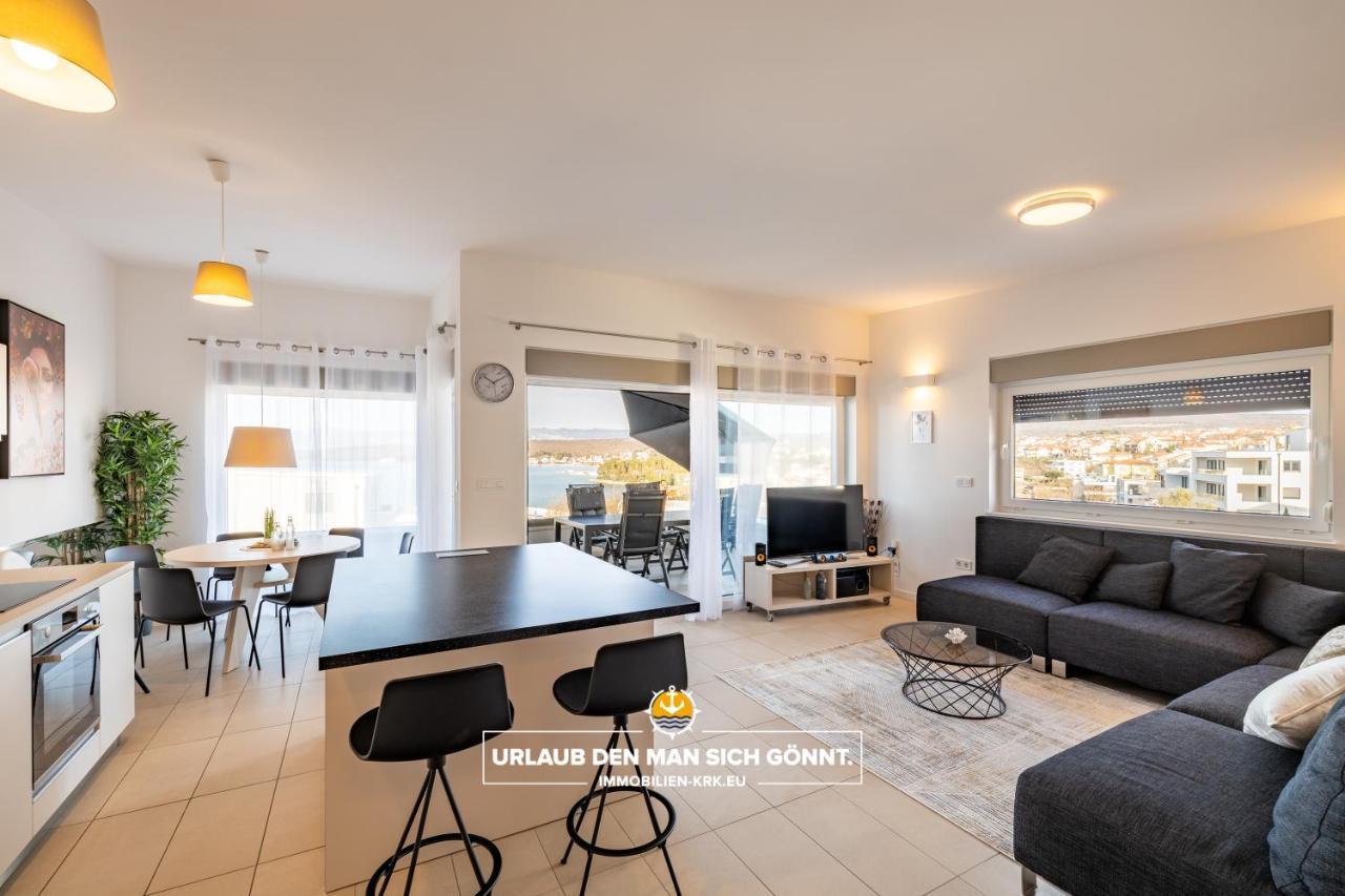 Penthouse Panorama Deluxe In Malinska Apartment Exterior foto